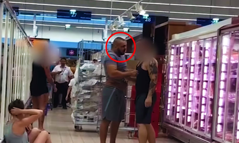 Balhé és verekedés a budaörsi Tescoban, ezt a férfit keresi most a rendőrség – VIDEÓ!