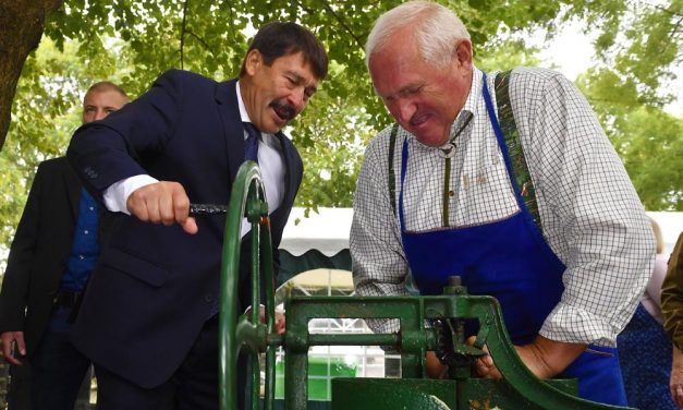 Káposztát szeletelt a köztársasági elnök az agglomerációban