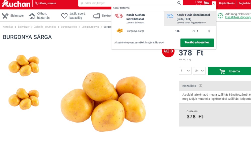 Ezt is megértük: Darabáron adják a krumplit az Auchanban