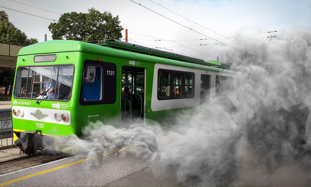 Füstölt a HÉV, nehezebb Szentendre felé a hazajutás!