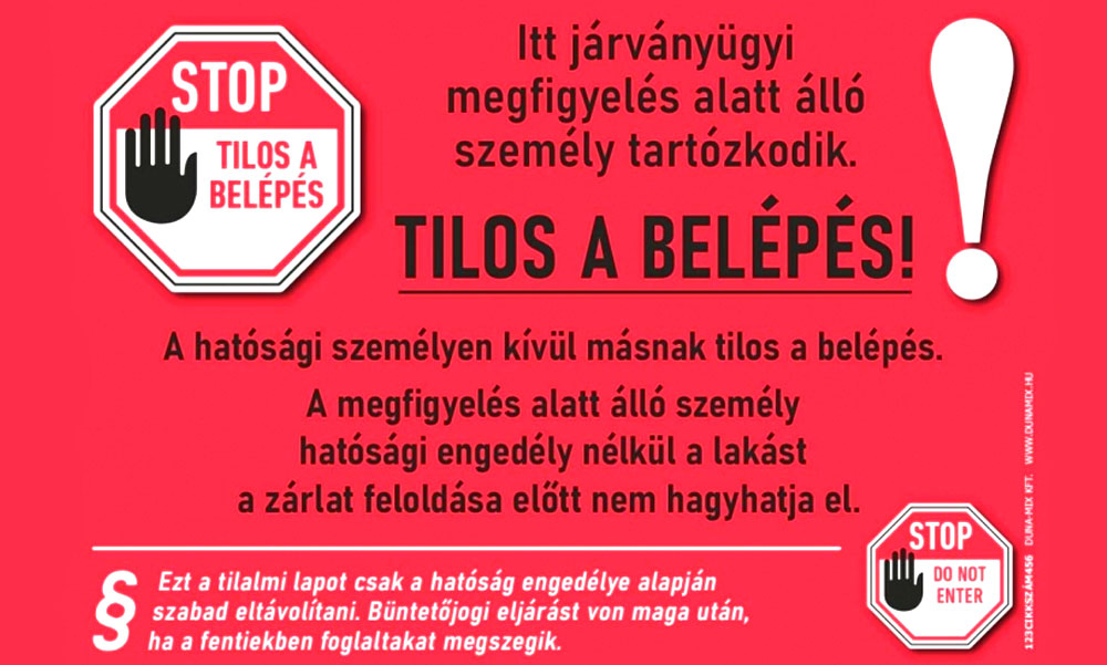 Karanténra figyelmeztető matrica: mit lehet és mit nem, ha ilyen van egy ajtón?