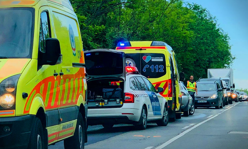 Nagy karambol, óriási dugó Budakeszi és Budaörs között
