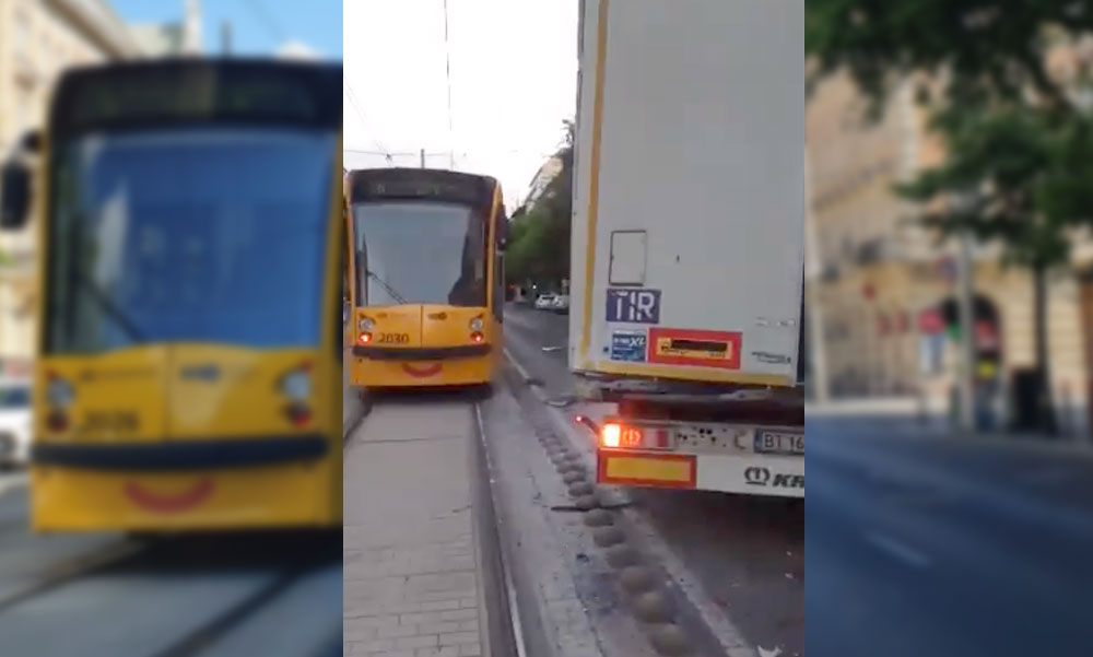 Kamionnal ütközött a 4-es, 6-os, a Körúton, jelentős az anyagi kár