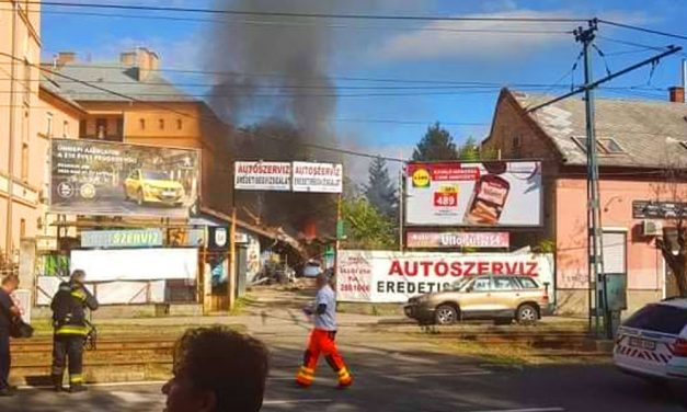 Felrobbant egy autószerelő műhely Kispesten, egy ember megsérült