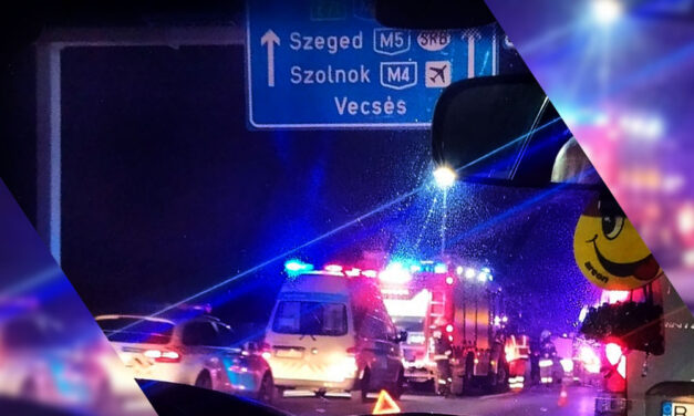 Tömegkarambol az M0-áson, 11 autó ütközött Ecser térségében, hatalmas a torlódás