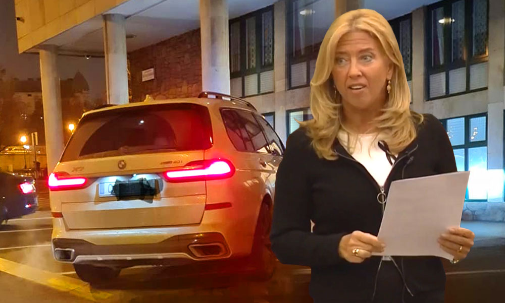 Német rendszámú luxusterepjáróval foglalt el 3 parkolóhelyet Selmeczi Gabriella, a Fidesz politikusa