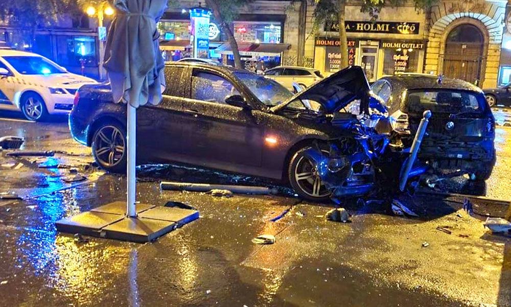 Piás volt a BMW sofőrje, aki egy másik BMW-be csapódott a Nagykörúton