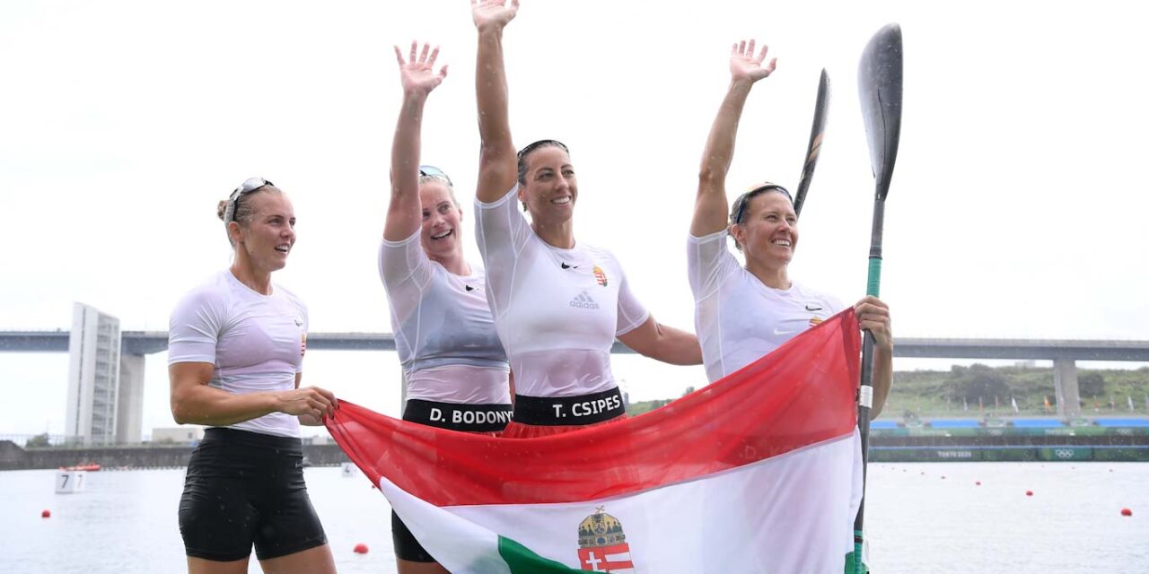 Már 6 aranyérmet nyertek a magyar sportolók a tokiói olimpián, a női kajak 4-es történelmi bravúrt hajtott végre