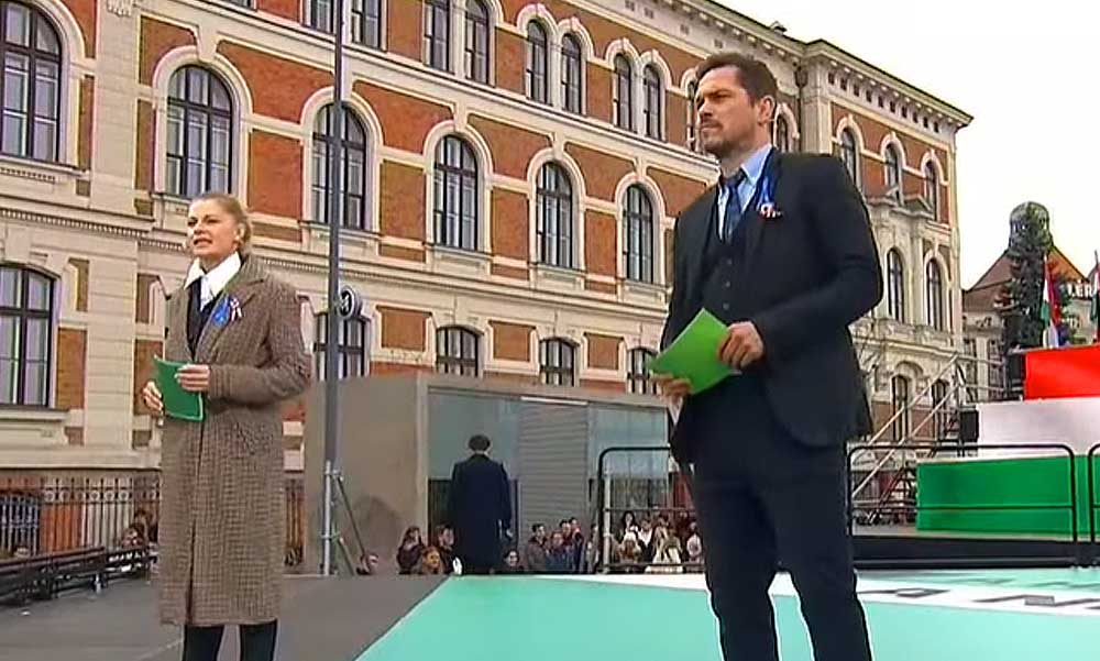 Ullmann Mónikával és Nagy Zsolt színésszel erősített az ellenzék, Márki-Zay azt kérte híveitől, április 3-ig mindenki győzzön meg három embert