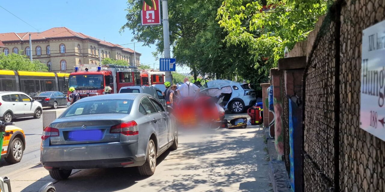 Hosszú ideig küzdöttek a Suzukit vezető férfi életéért a rendőrők a Hungária körúton