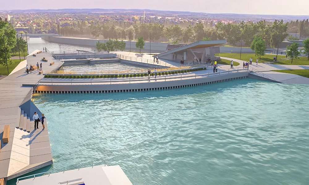 Így fog kinézni a Balaton dugója, a Sió-zsilipnél park is épül, már elkezdődött a munka, itt vannak a látványtervek
