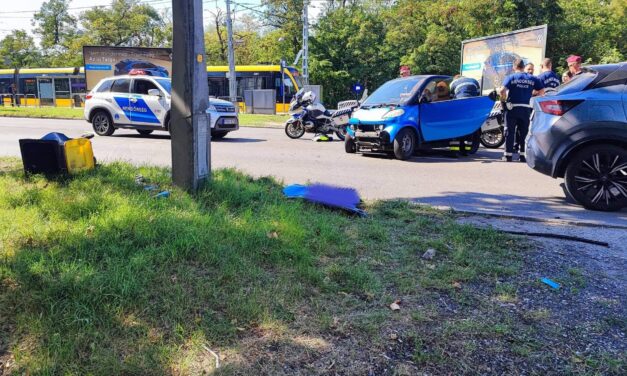 Smarttal támadta meg a villanyoszlopot mégis élve megúszta az ütközést, aztán elmenekült a rendőrök elől