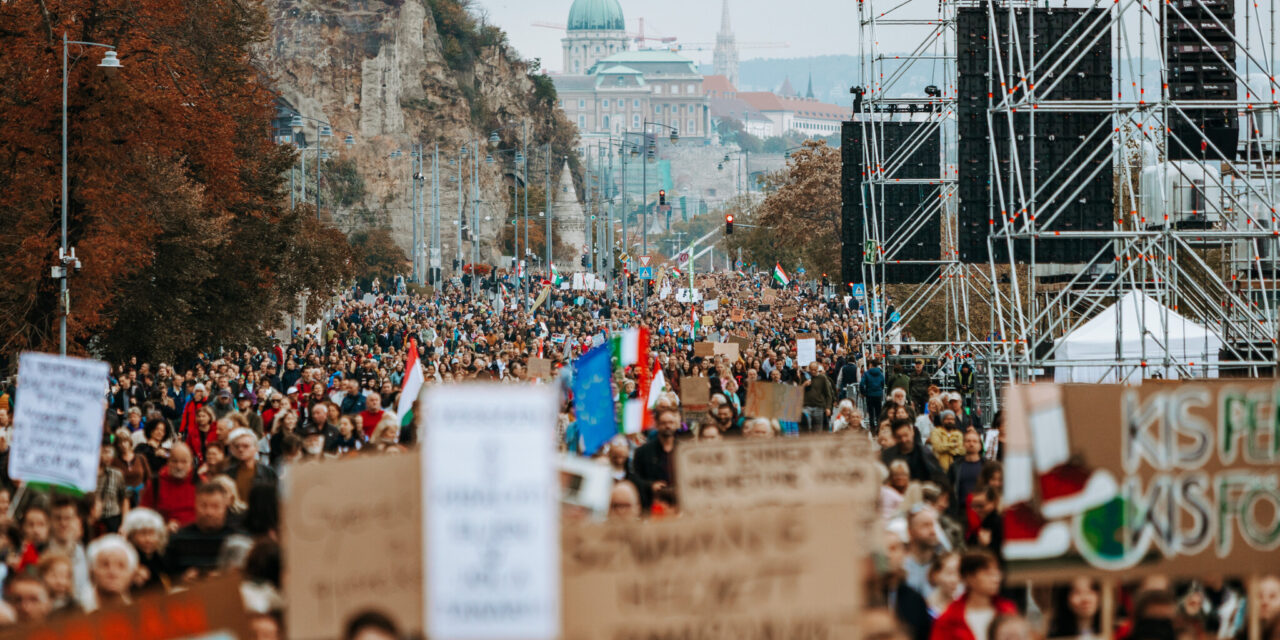 Trágár kifejezéseket használt egy diák a tegnapi tüntetésen, iskolája elhatárolódott tőle