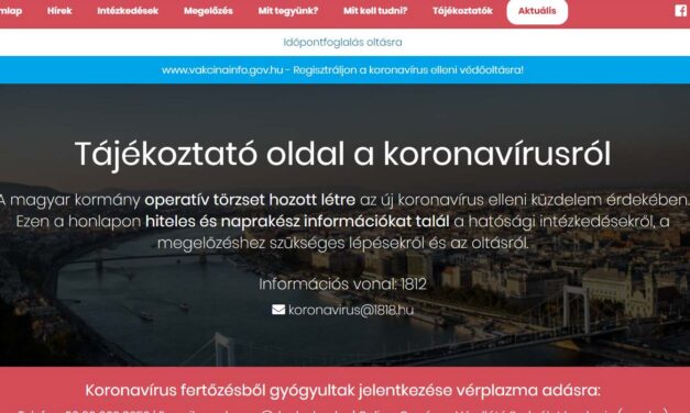 Itt a vége: vasárnap megszűnik koronavirus.gov.hu
