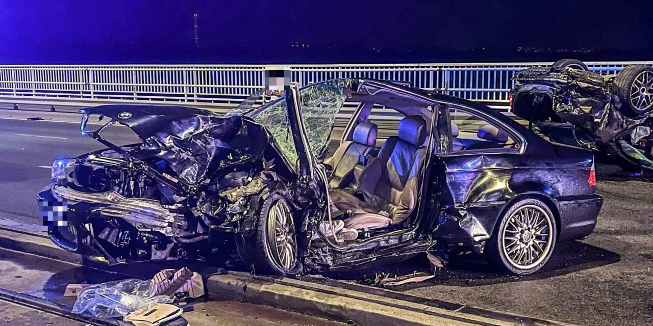 Brutális halálos baleset az Árpád hídon – letarolta a Mercedes a szabályosan közlekedő kerékpárost, majd ütközött egy BMW-vel – helyszíni fotóinkkal