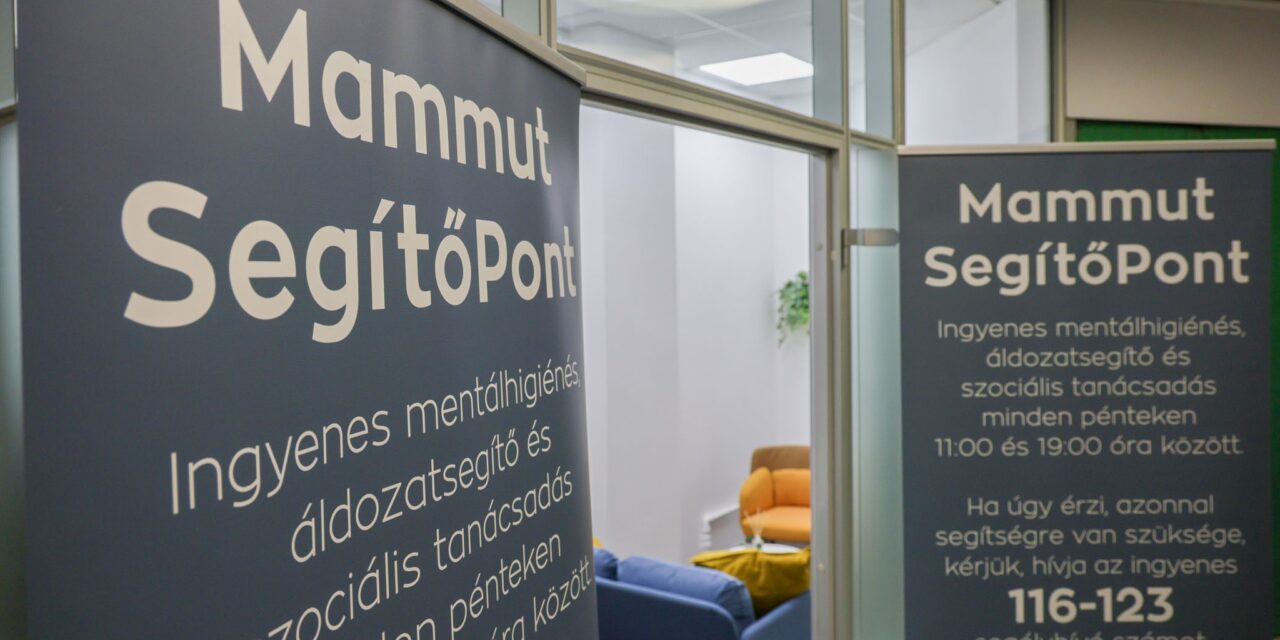 Segítőpontot nyitottak a Mammutban, ahol az utóbbi időben többen is véget vetettek az életüknek