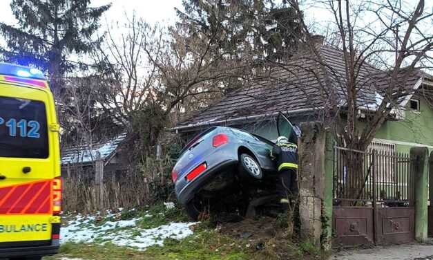 Áttörte a kerítést a Volkswagen, aztán a vagánykodó sofőr sokkot kapott és zokogórohamban tört ki, megszólalt a rendőrség is