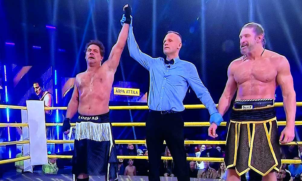 Sztárbox: kiderült, mit mondott Árpa Attila Pintér Tenyának a ringben, amelyet a nézők nem hallhattak