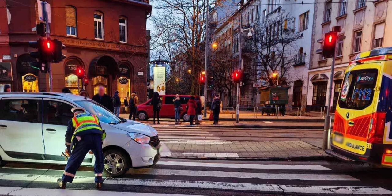 Gázolás a Margit körúton: négy embert ütött el egy piroson áthaladó autós, sérültek is vannak