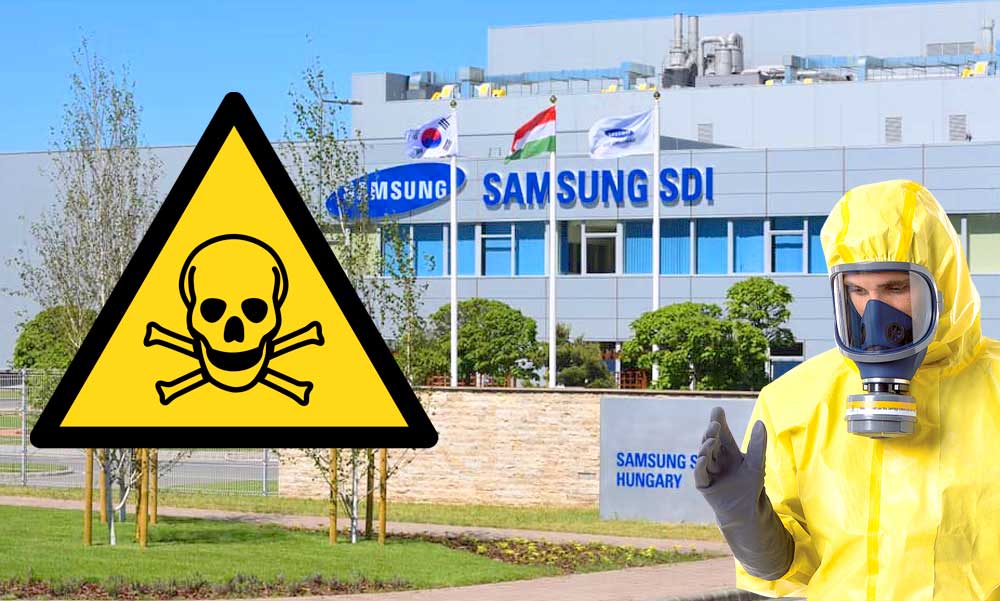 Megint baj van a gödi Samsung-gyárnál, határérték kétszeresét meghaladó szennyezést mértek az akkugyár közelében