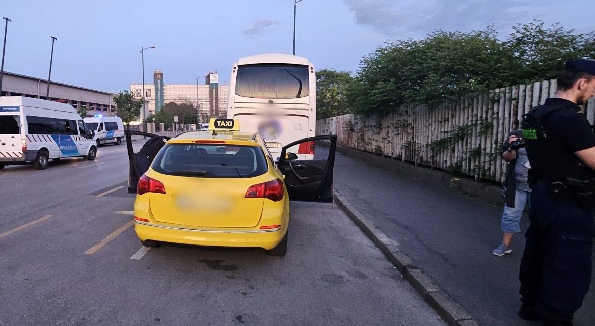 Taxirazzia: bedrogozott, engedély nélkül közlekedő, túlszámlázó taxisokat fogtak a rendőrök Budapesten