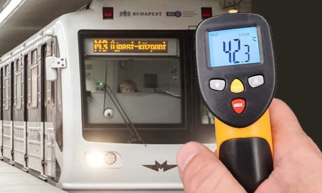 Brutális hőséget mértek a 4-es metróban, izzadnak az utasok, alig kapnak levegőt, a BKV mégis bekapcsolva hagyta a fűtést
