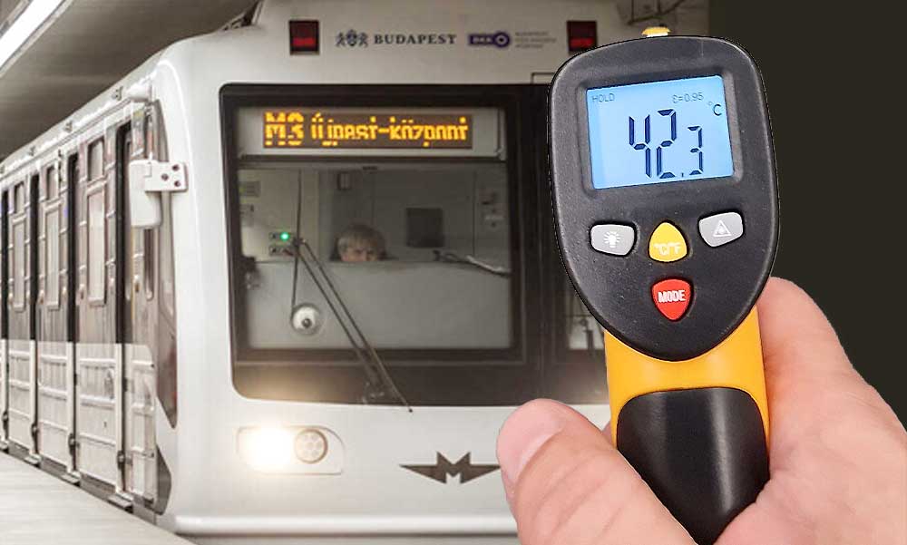 Brutális hőséget mértek a 4-es metróban, izzadnak az utasok, alig kapnak levegőt, a BKV mégis bekapcsolva hagyta a fűtést