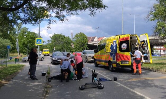 Rollerbaleset Óbudán: élet-halál közt van a 74 éves elgázolt férfi