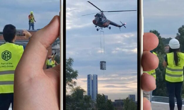 Helikopteres légi akcióval szerelték be a Szent Imre Kórház új klímaberendezését – VIDEÓ