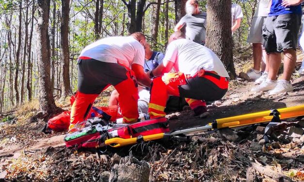 Drámai hegyi mentés: Speciális hordággyal hozták le a sérült túrázót a Börzsönyből – VIDEÓ